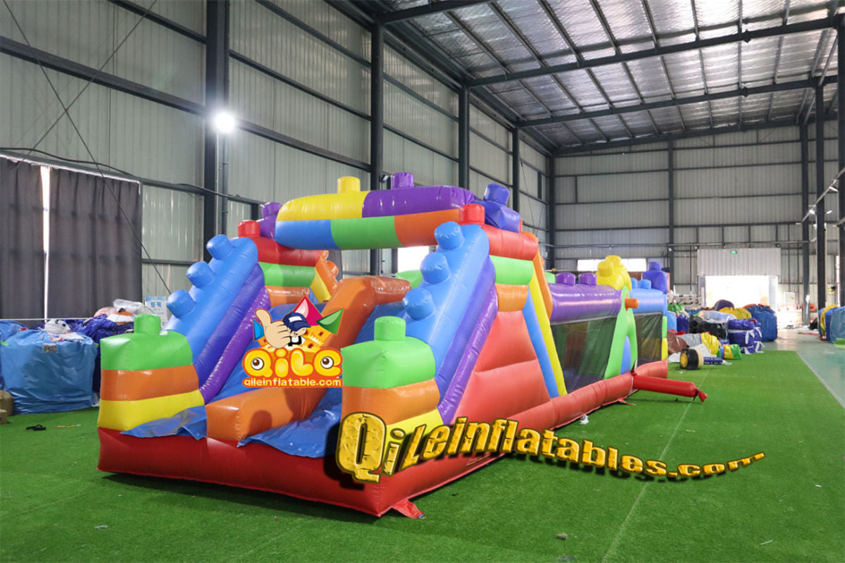 qile-8009 qile  inflatable Building Blocks obstacle