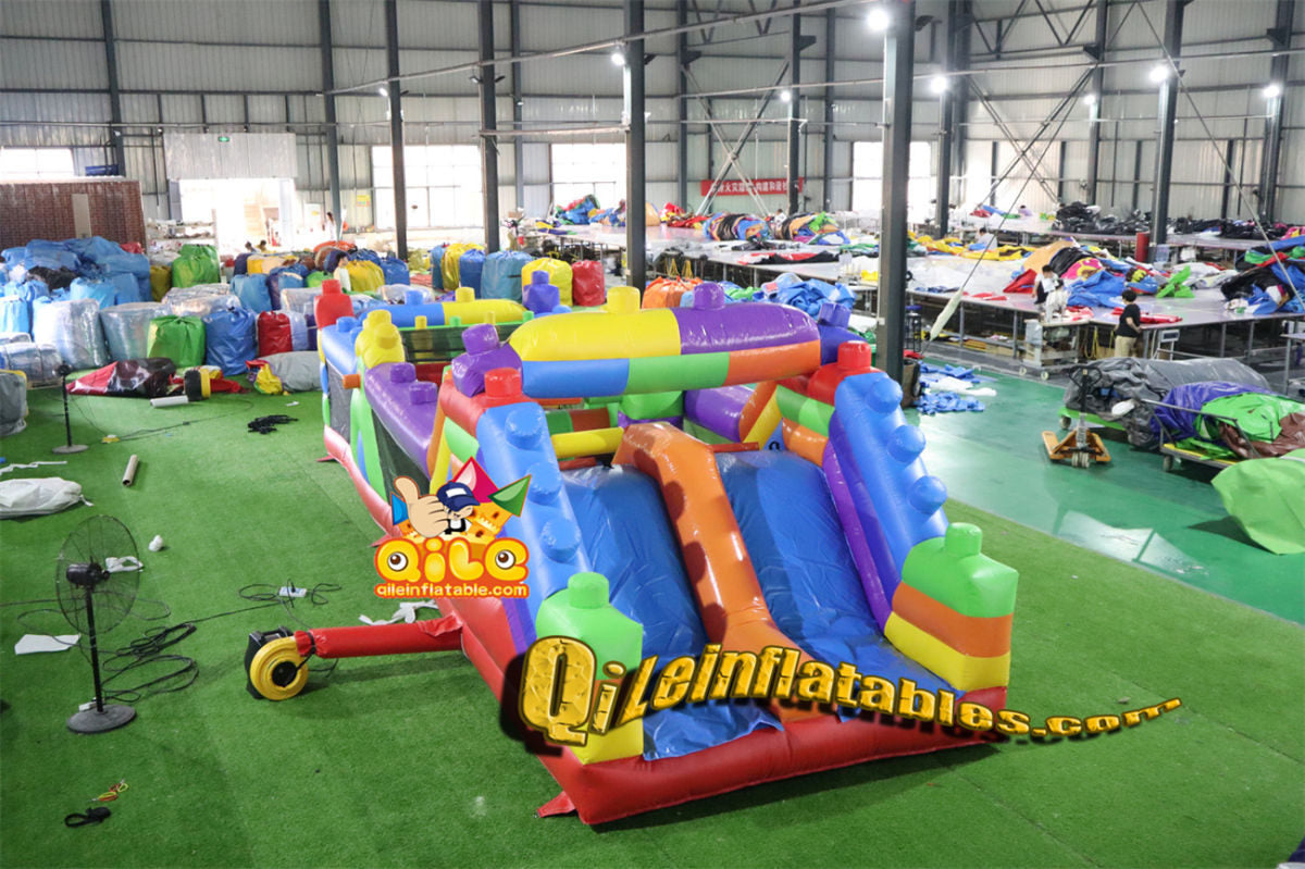 qile-8009 qile  inflatable Building Blocks obstacle