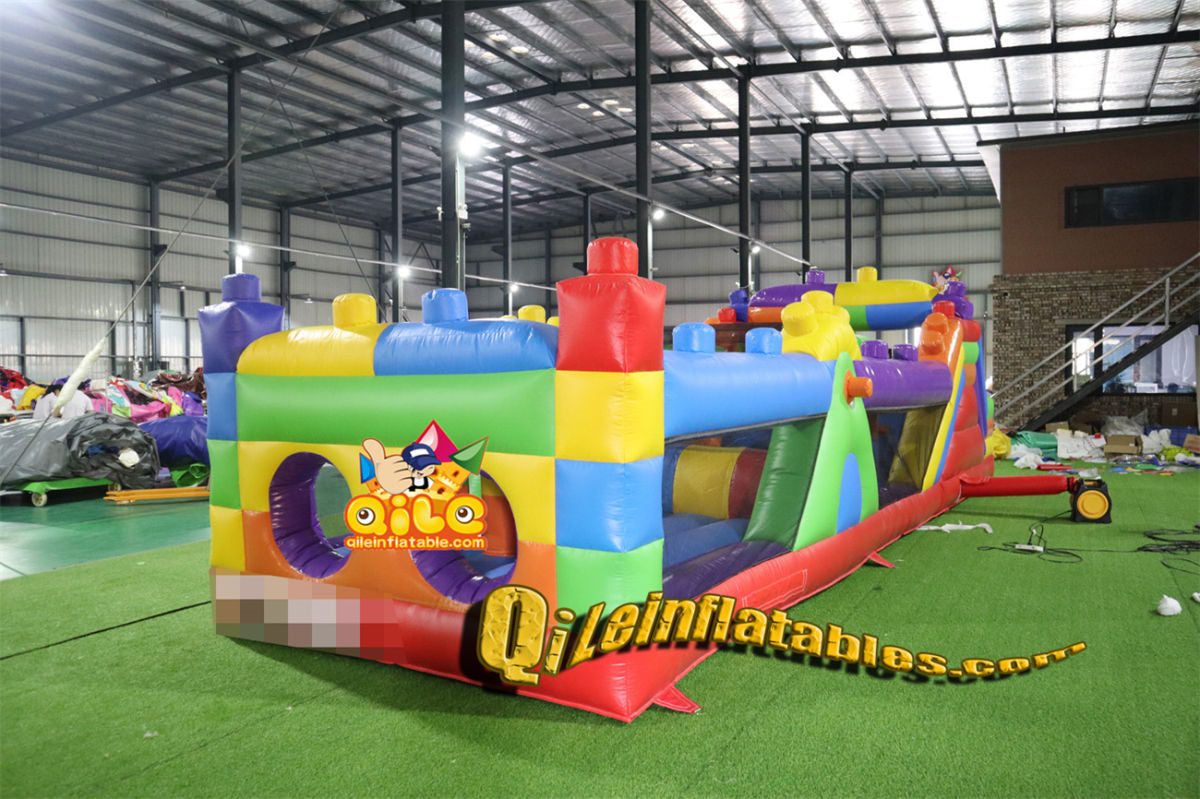 qile-8009 qile  inflatable Building Blocks obstacle