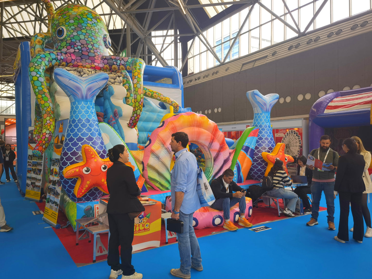 qile-IAAPA Netherlands 2024  Octopus Ocean Combination Jumping castle for 2024