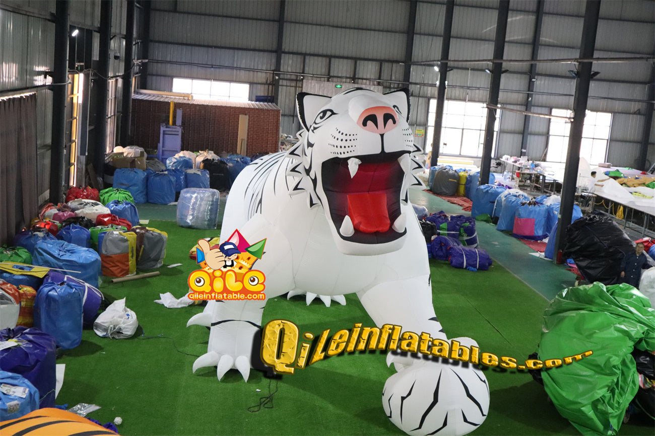 qile-4004 inflatable cartoon white Tiger（