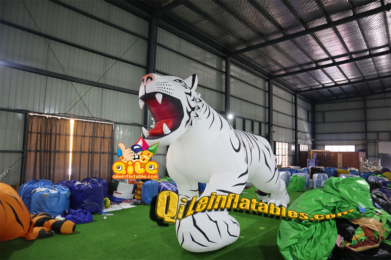 qile-4004 inflatable cartoon white Tiger（