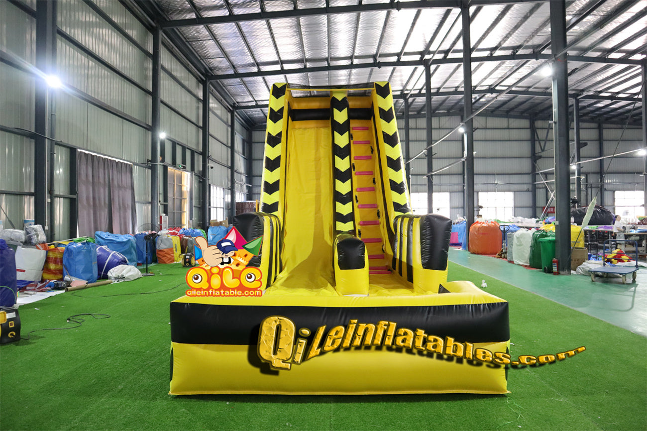 qile-6008 inflatable Yellow slide water slide with pool