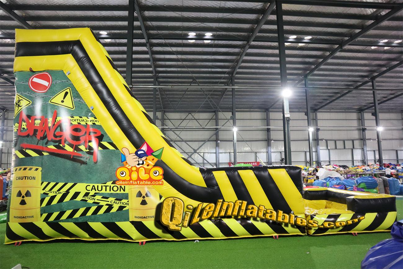 qile-6008 inflatable Yellow slide water slide with pool