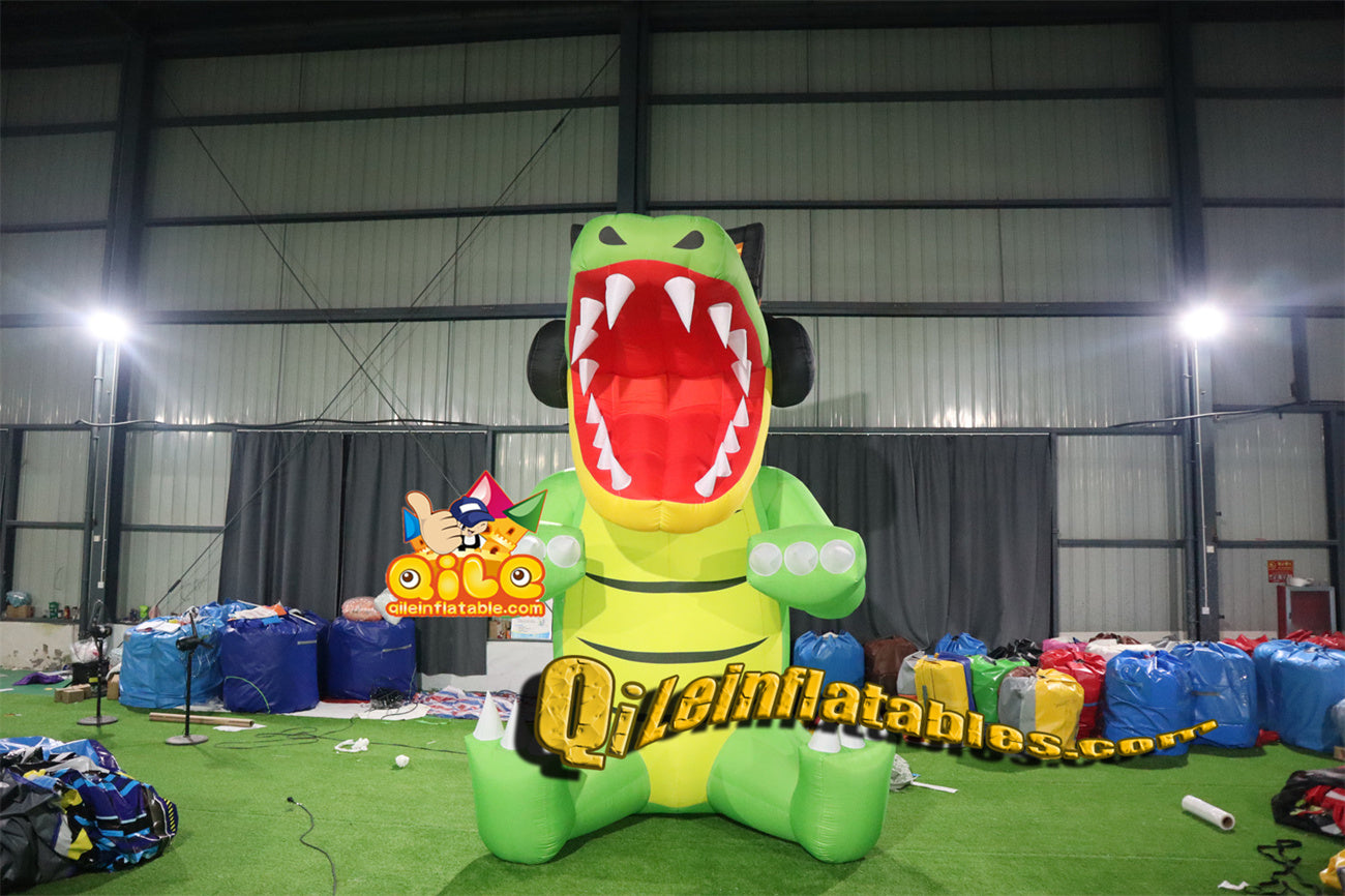 qile-4015 inflatable cartoon Crocodile wearing glasses