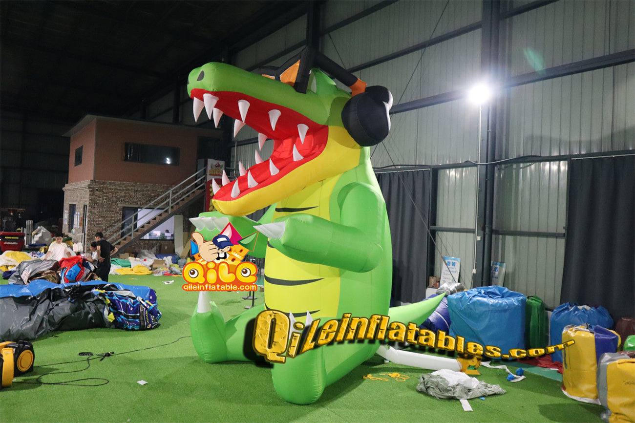 qile-4015 inflatable cartoon Crocodile wearing glasses