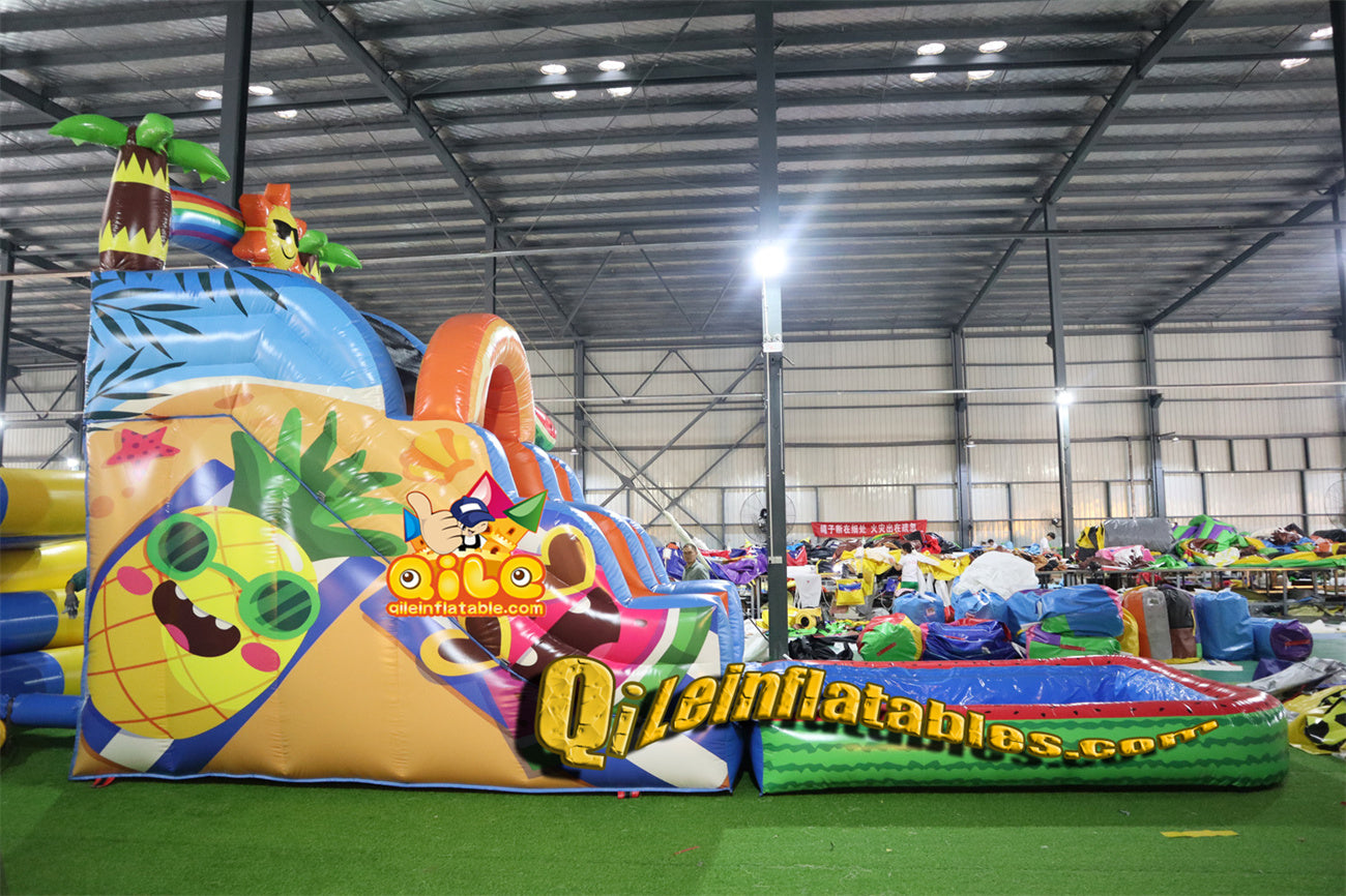 qile-6014 Summer Watermelon water slide with pool