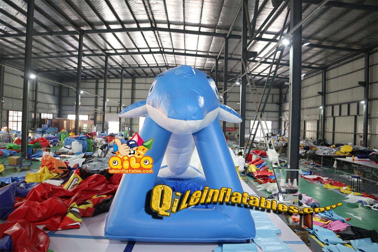 qile-4017 inflatable cartoon Dolphin foam machine spray water spray foam