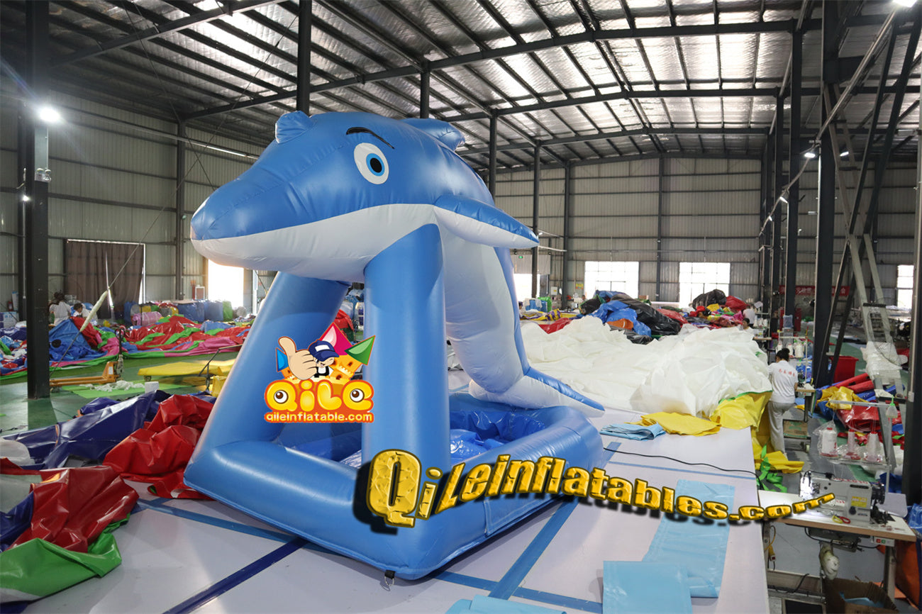 qile-4017 inflatable cartoon Dolphin foam machine spray water spray foam
