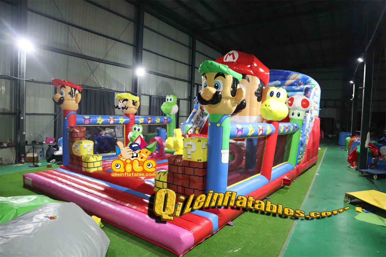 qile-3002 Mario  inflatable fun playground