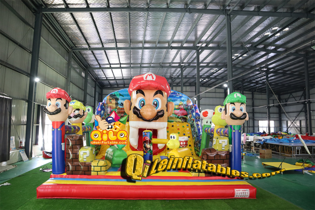 qile-3006 small size  Mario inflatable fun playground