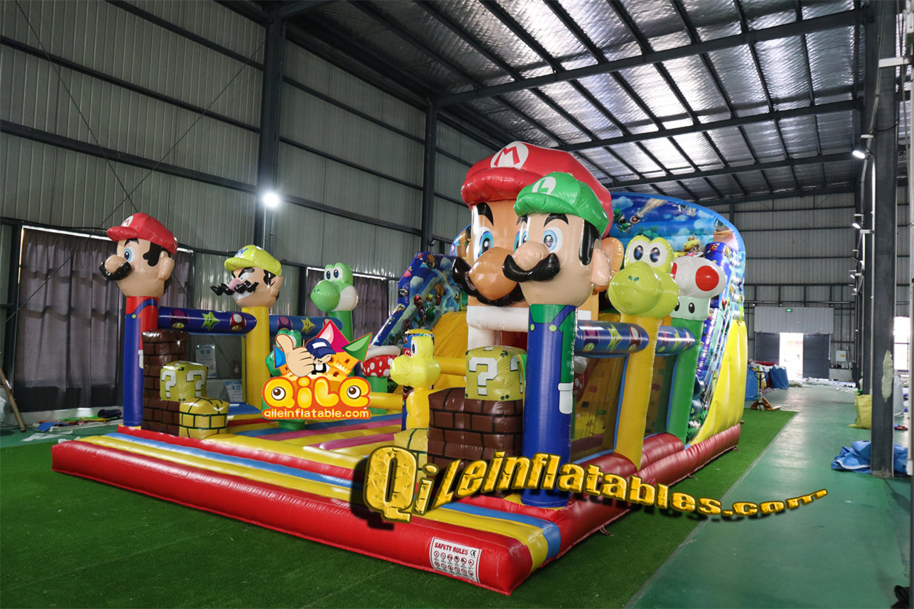 qile-3006 small size  Mario inflatable fun playground