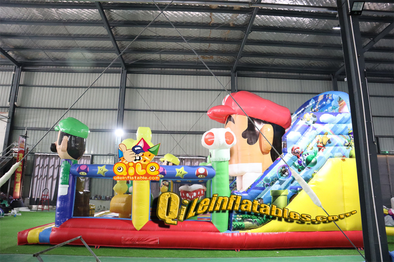 qile-3006 small size  Mario inflatable fun playground