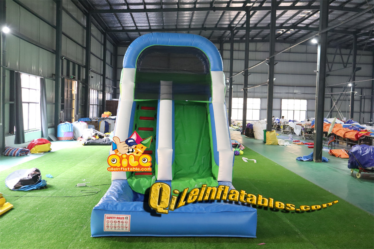 qile-6018 14' cheap  water slide with pool