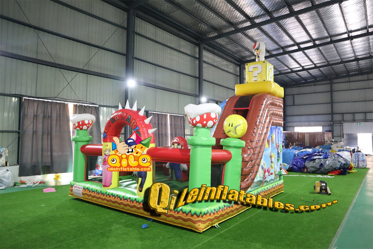 qile-3007 small size  Mario inflatable fun playground