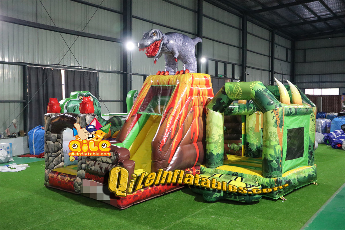 qile design IAAPA Austria 2023 inflatable Dinosaur Paradise combo ...
