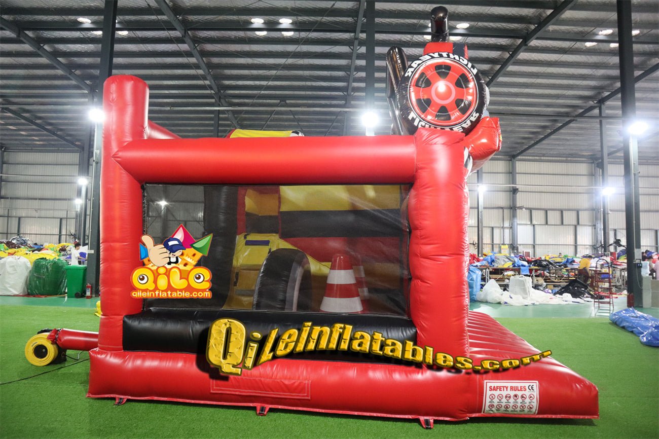 qile-2012  inflatable  castle racing theme combo  for sales