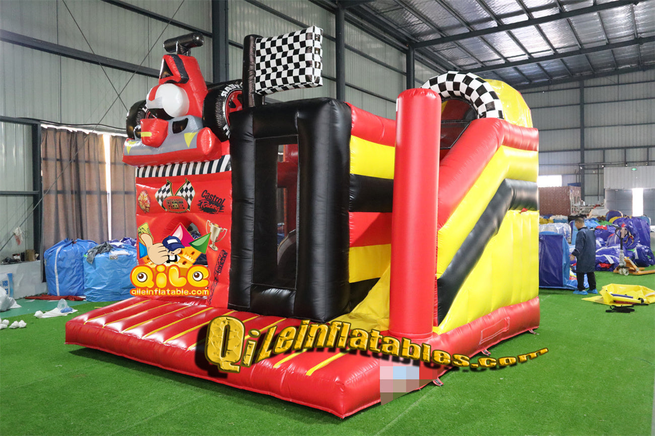 qile-2012  inflatable  castle racing theme combo  for sales