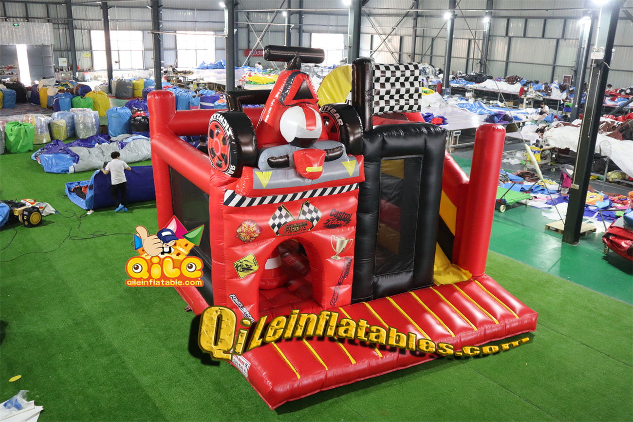 qile-2012  inflatable  castle racing theme combo  for sales