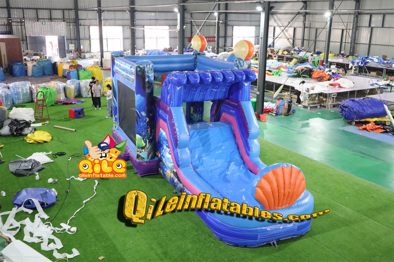 qile-2017   inflatable  castle  Mermaid combo  for sales