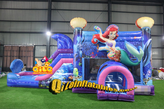 qile-2017   inflatable  castle  Mermaid combo  for sales