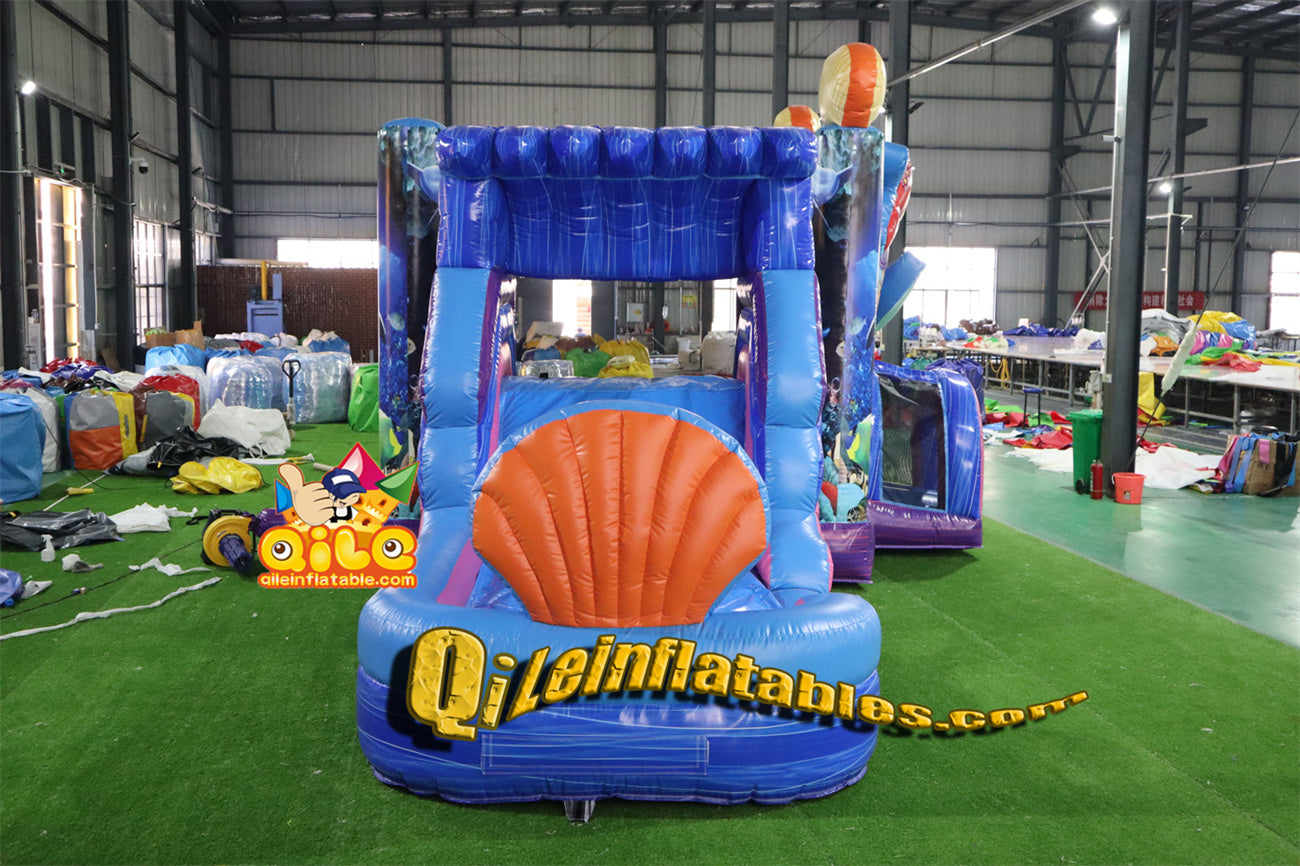 qile-2017   inflatable  castle  Mermaid combo  for sales