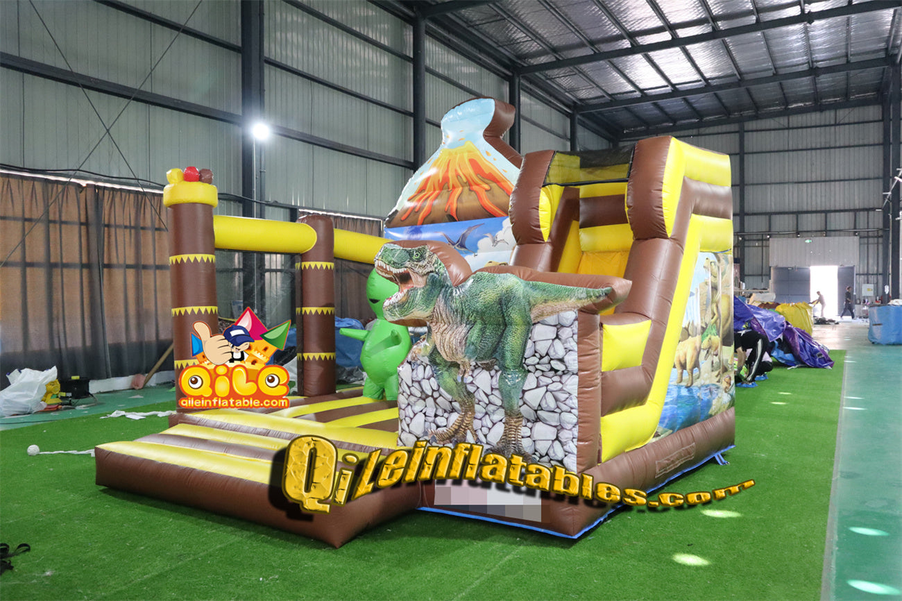 qile-2018   inflatable  castle  Dinosaur combo  for sales