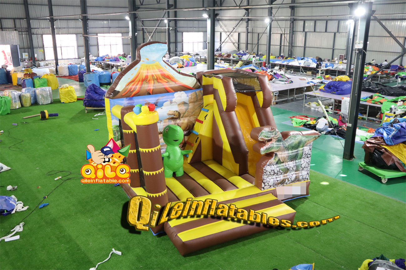 qile-2018   inflatable  castle  Dinosaur combo  for sales