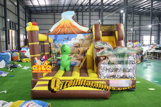 qile-2018   inflatable  castle  Dinosaur combo  for sales