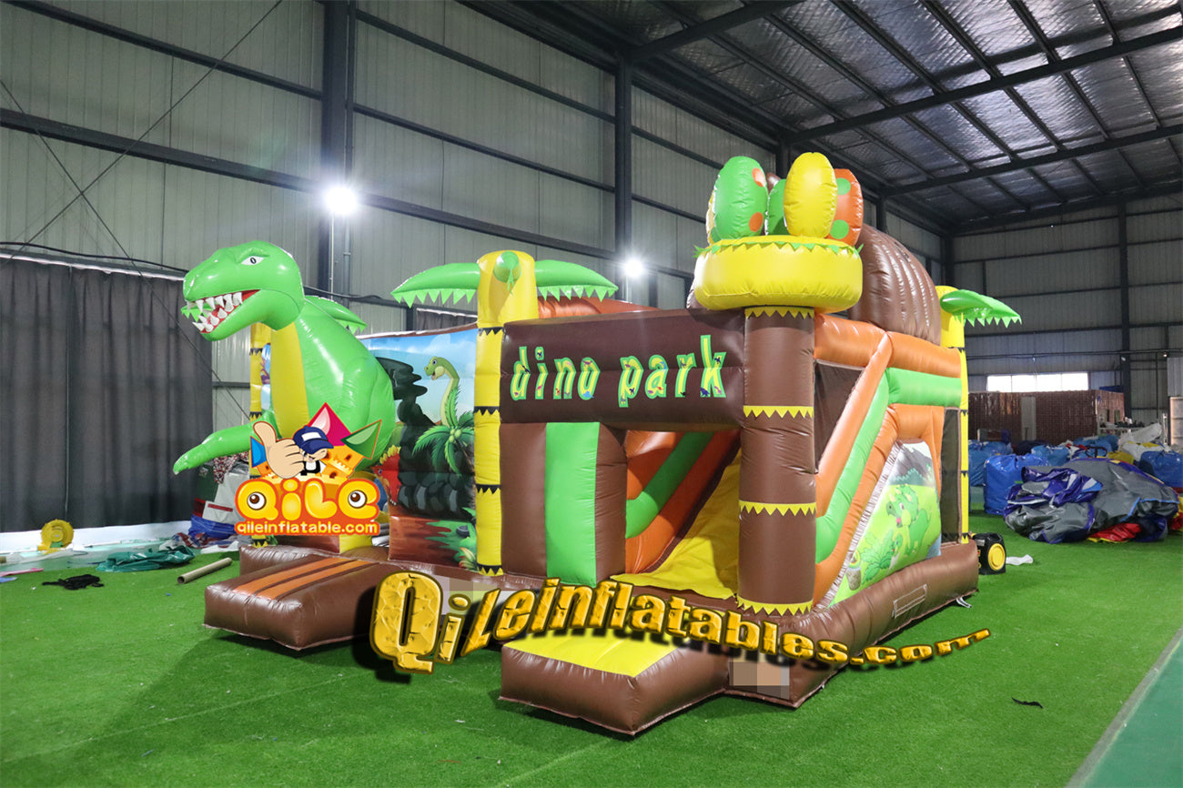 qile-2019   inflatable  castle  Dinosaur combo  for sales