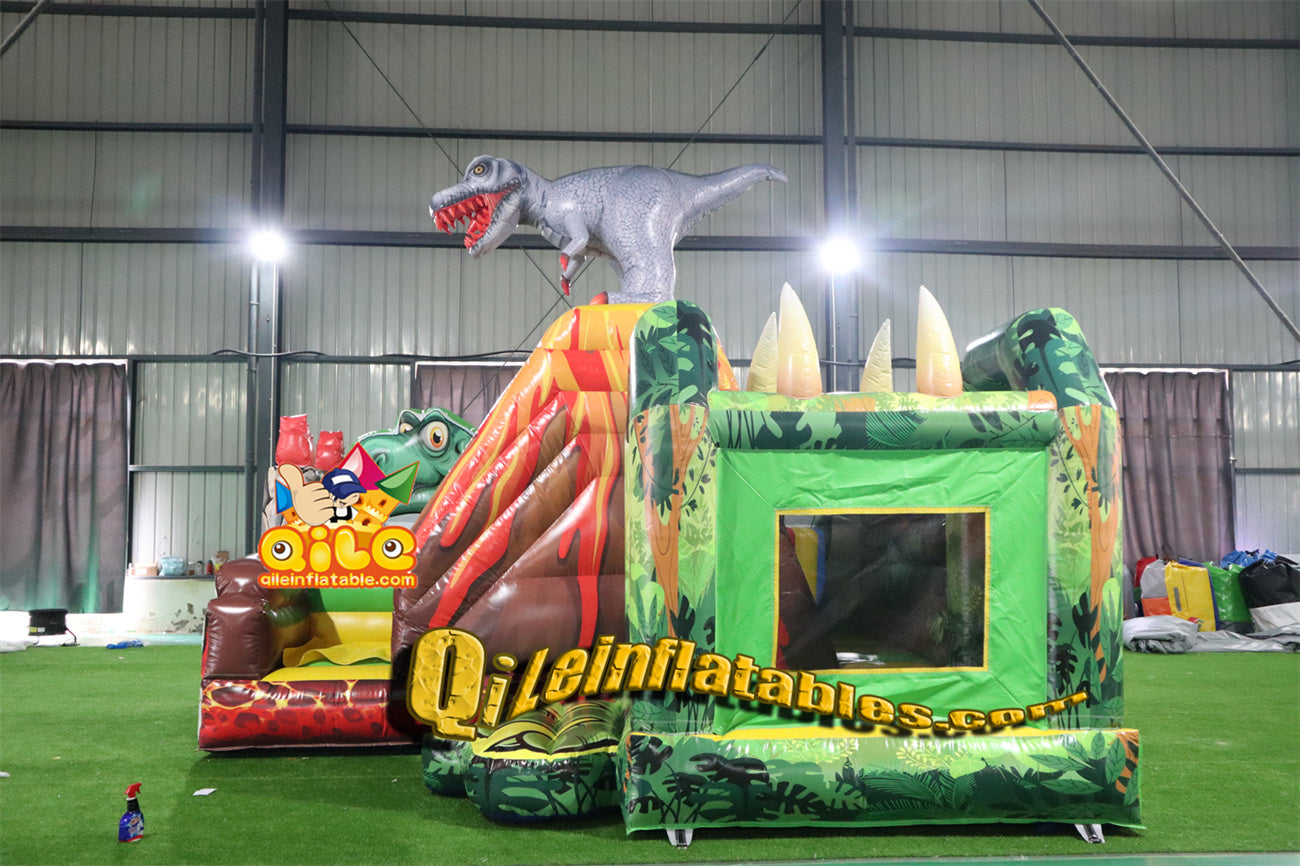 qile-2020   inflatable  castle  Dinosaur combo  for sales