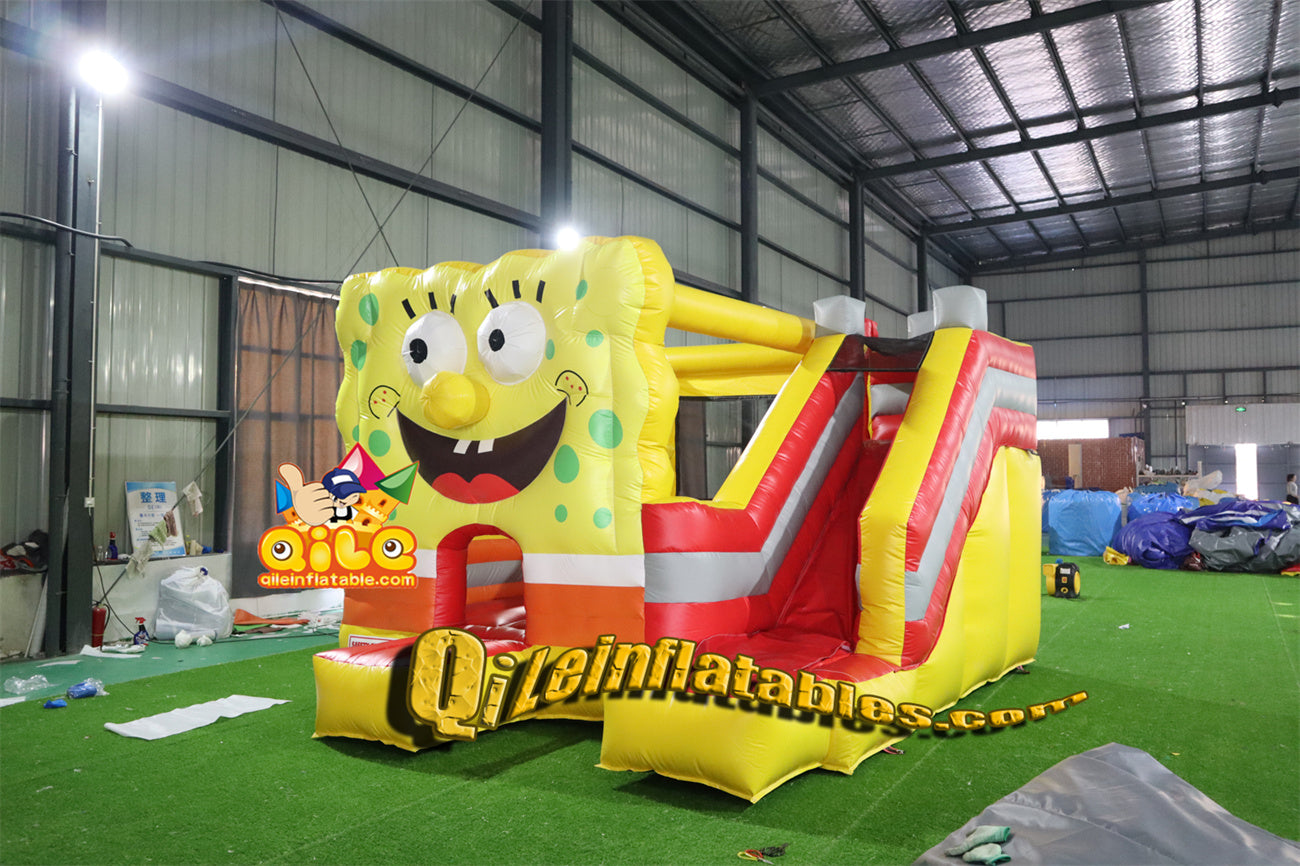 qile-2021   inflatable  castle  SpongeBob combo  for sales