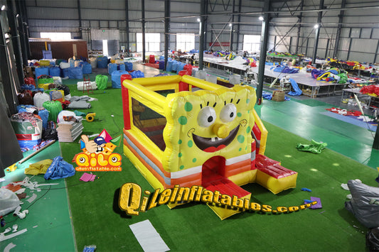 qile-2021   inflatable  castle  SpongeBob combo  for sales