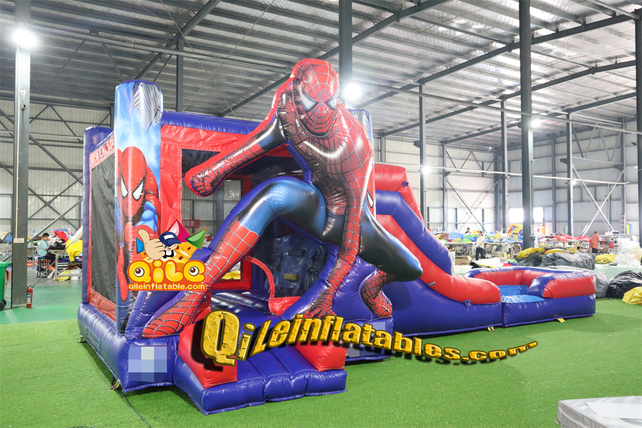 qile-2022   inflatable  castle  Spider-Man combo  for sales