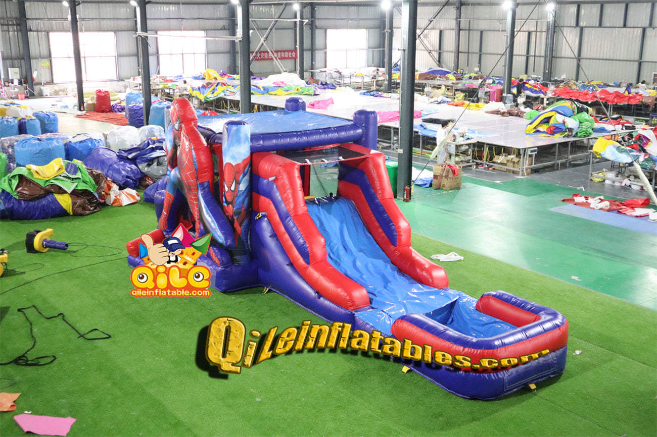 qile-2022   inflatable  castle  Spider-Man combo  for sales
