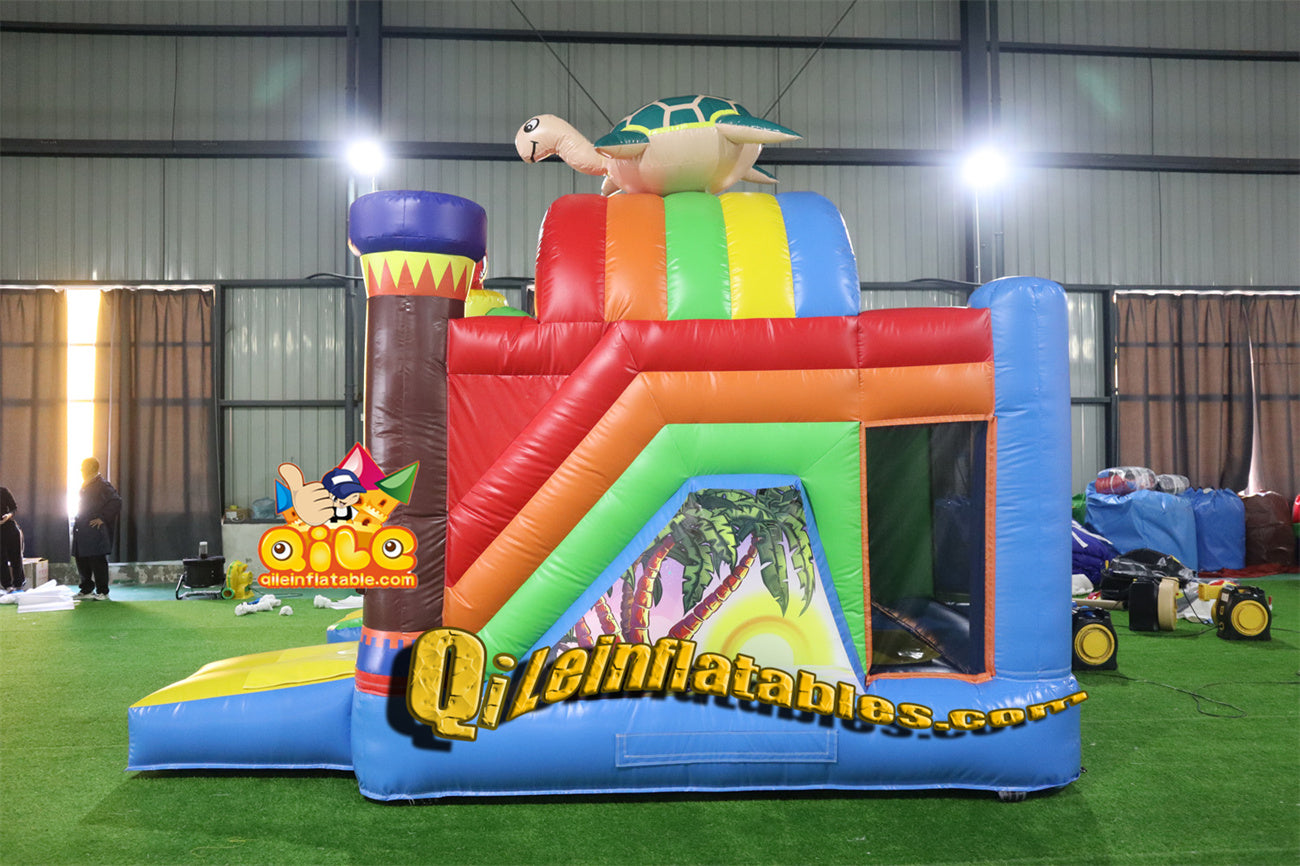 qile-2010 qile design  inflatable Wild Man Primitive Man castle theme combo  for sales