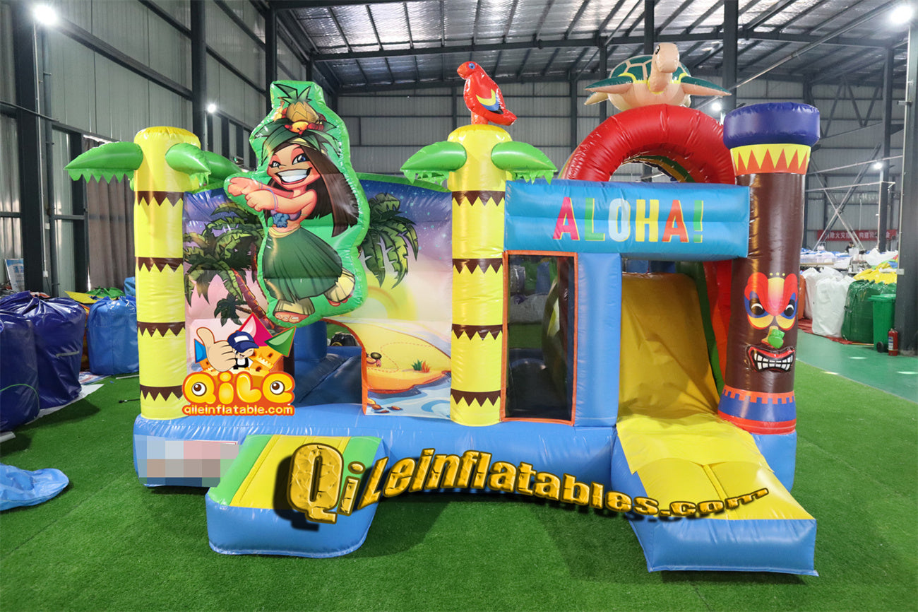 qile-2010 qile design  inflatable Wild Man Primitive Man castle theme combo  for sales